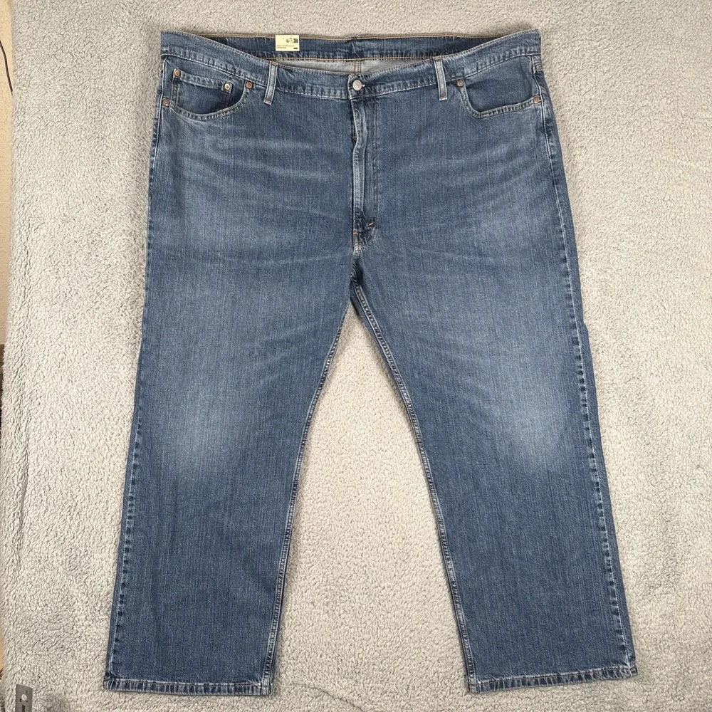 Levis 505 Jeans Men's 52x30 Regular Striaght Leg Medium Wash Denim NEW